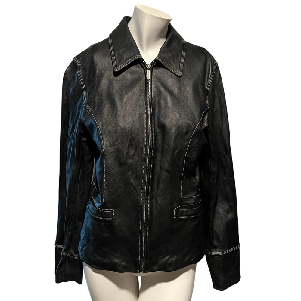Modern Essentials black leather jacket
